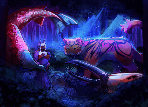 a piece made for a dnd campaign im in! the girlie is owned by revfolly (th)